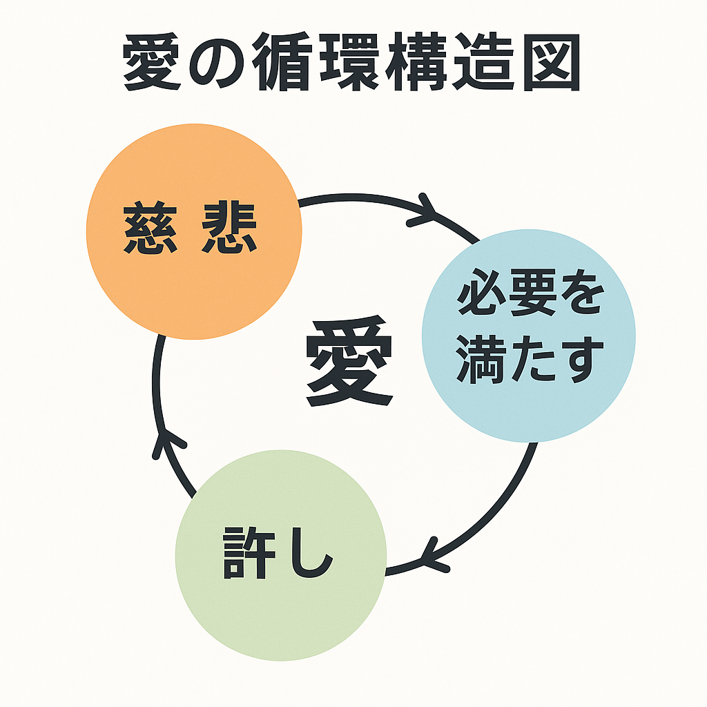 愛は慈悲必要を満たす許すの図